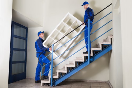 Professional house removals team preparing a Chelsea home move