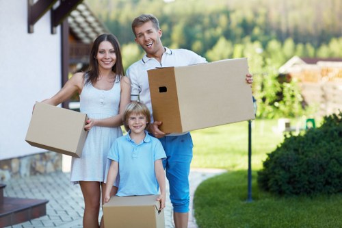 Moving boxes and organised relocation in a Chelsea property