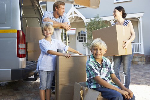 Moving van loaded with furniture for a Chelsea relocation